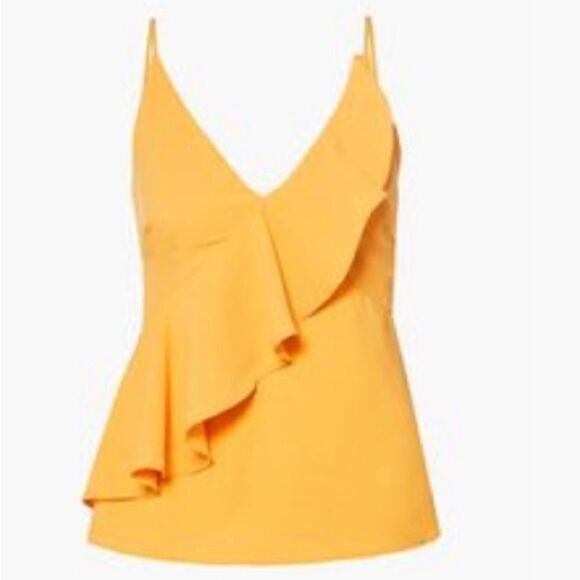 ❣️5/$50 NWT Justfab Golden Yellow Ruffle Cami - Picture 1 of 4